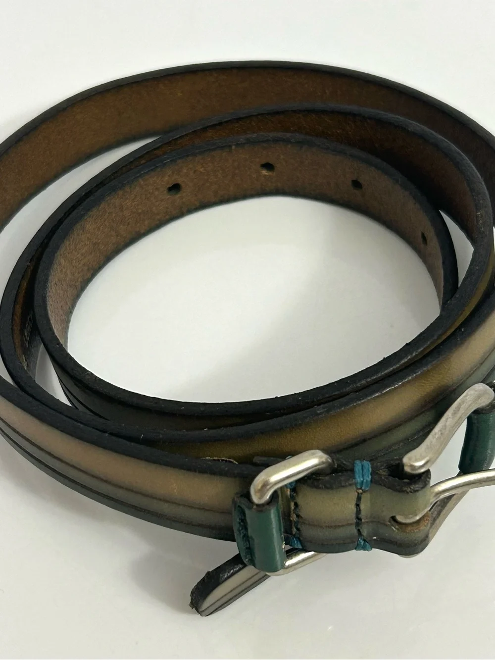 Fossil Leather Belt in Green - women’s Belt size L
